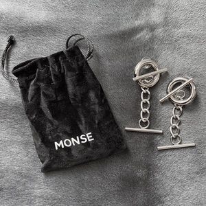 Monse link and hoop earrings